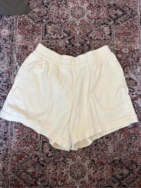 Mi Pants - Mi Women's Cream Elastic-Waist Athletic Shorts